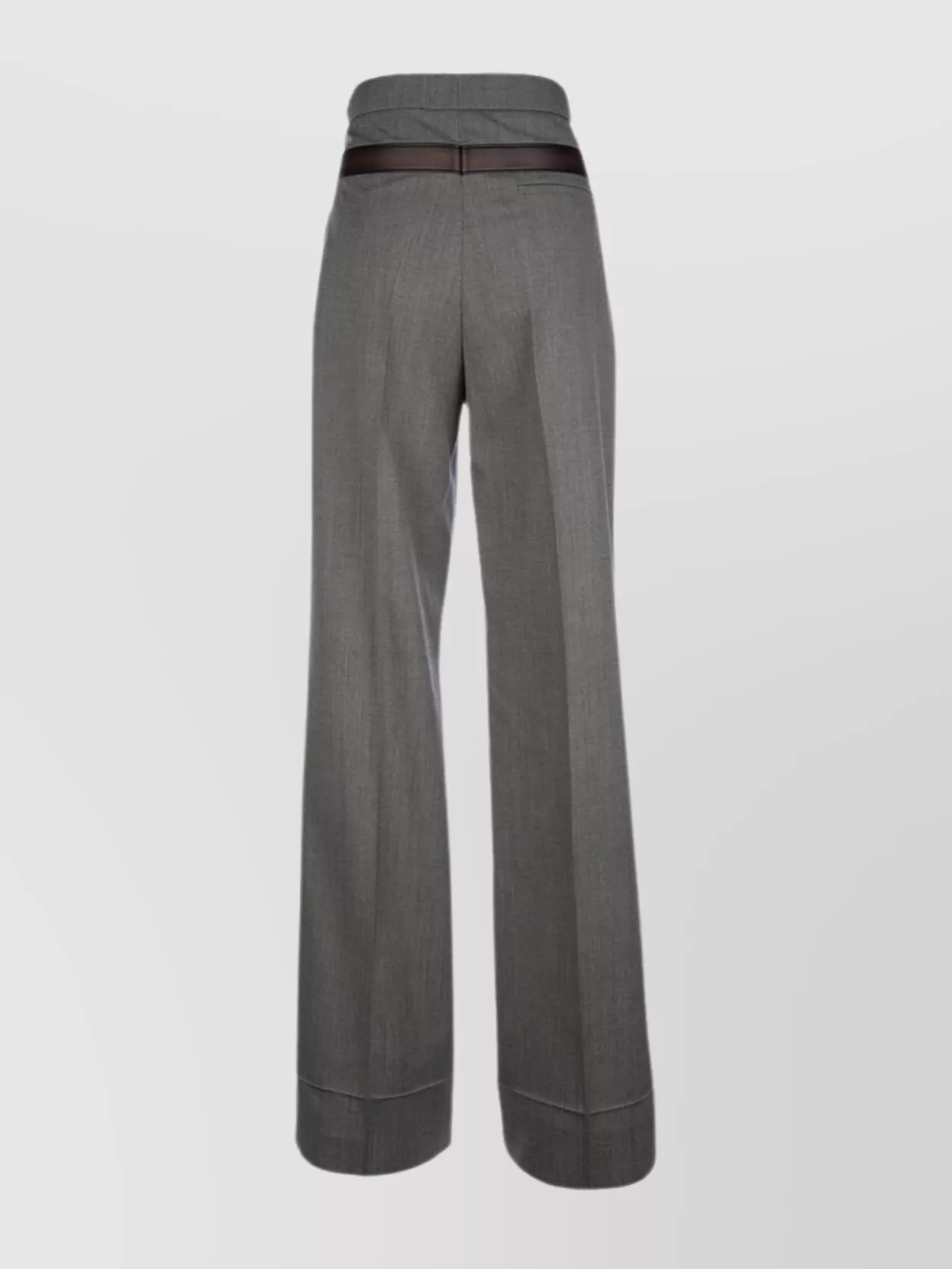 Prada Wide Leg Trousers With Back Seam Detail