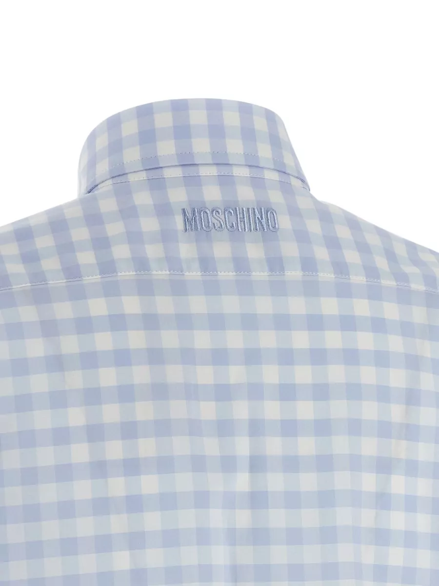 Moschino Heart Motif Vichy Check Shirt Long Sleeves