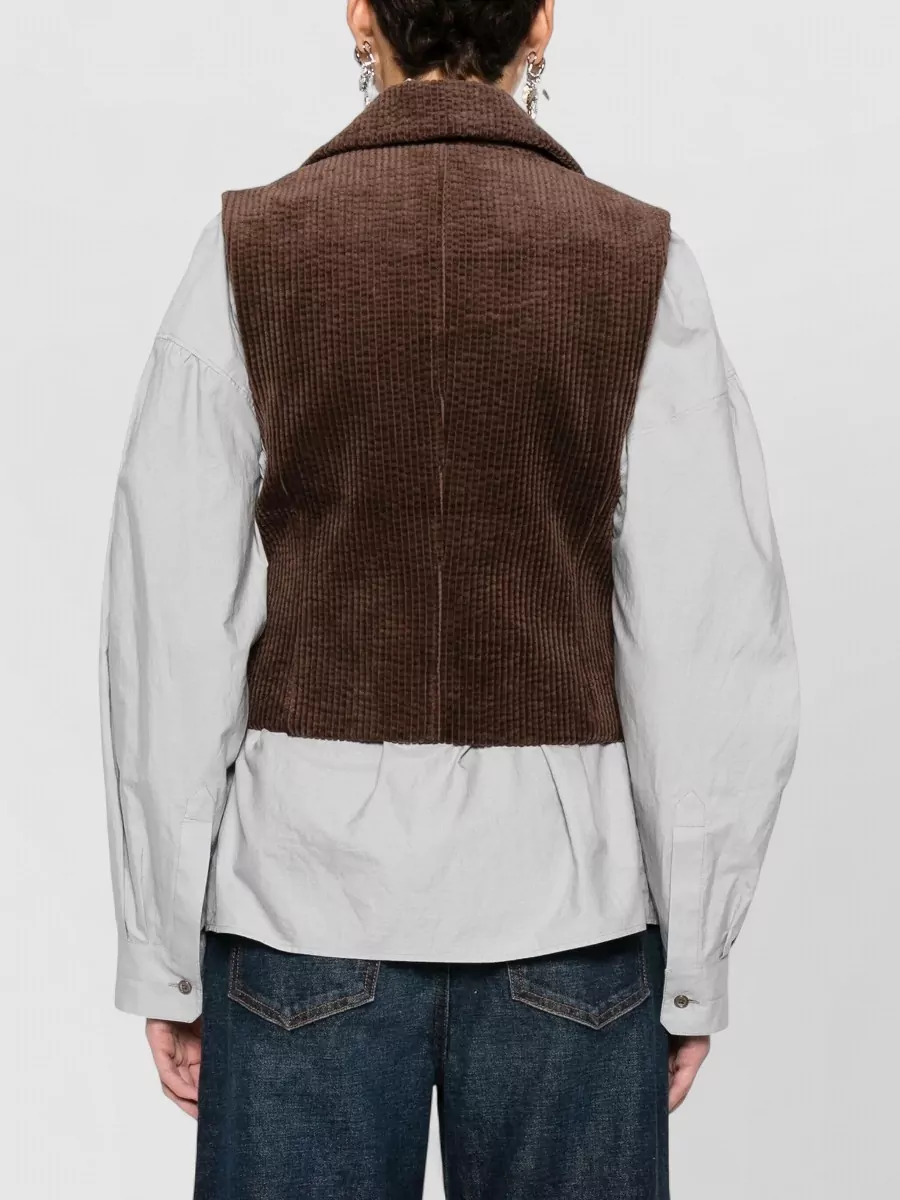 Ganni Corduroy Sleeveless Suit Waistcoat
