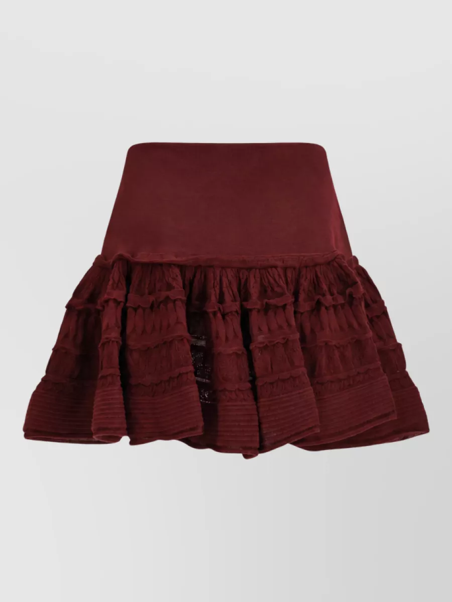 Alaïa wool ruffle mini skirt
