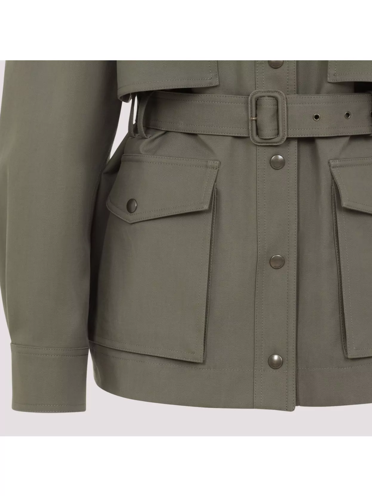 Saint Laurent Utility Cotton Jacket With Flap Pockets