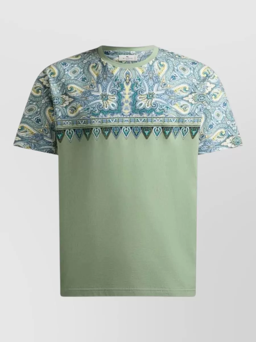Etro paisley-print cotton crew-neck t-shirt
