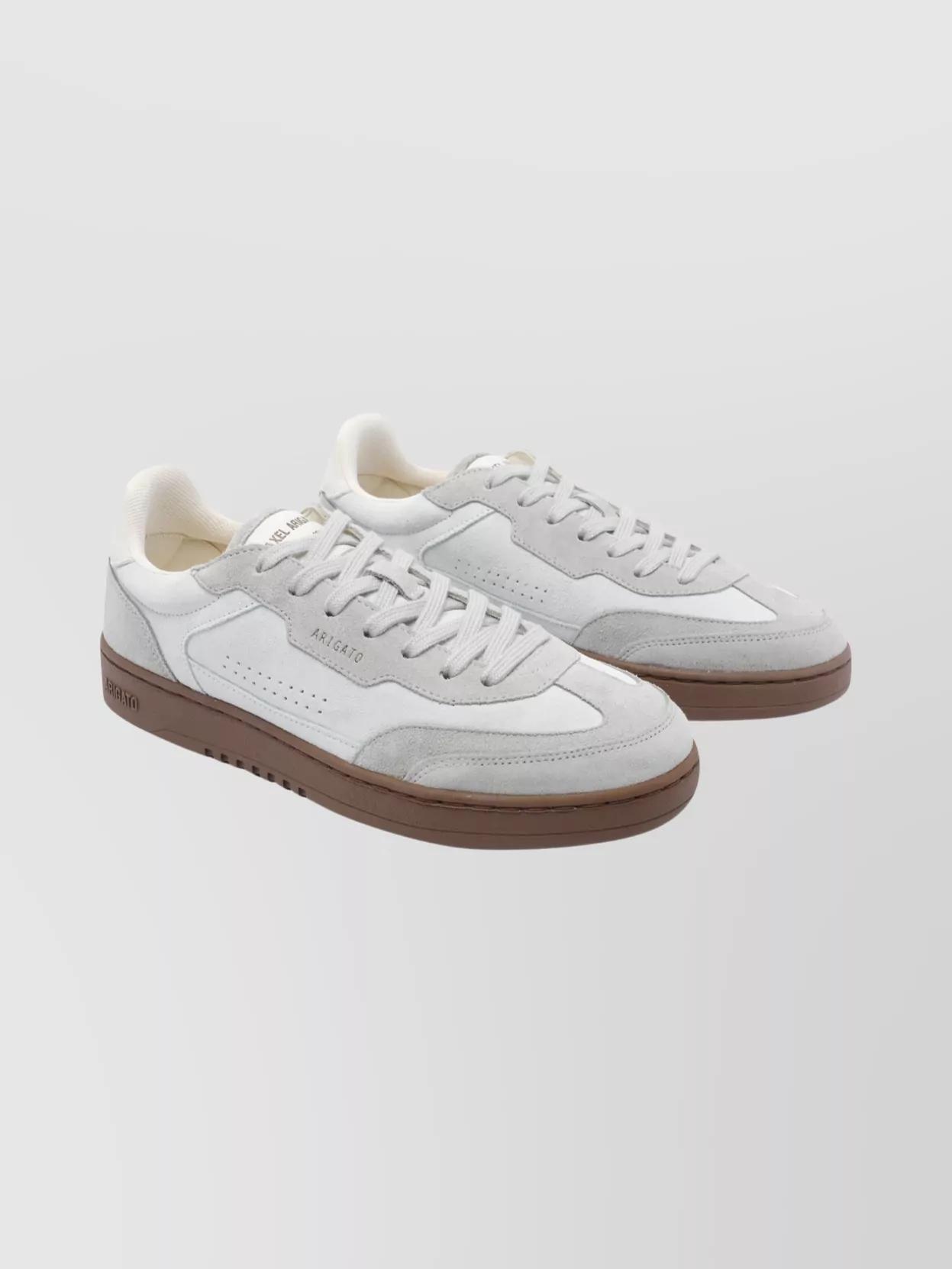 Axel Arigato Suede Round Toe Sneakers With Rubber Sole