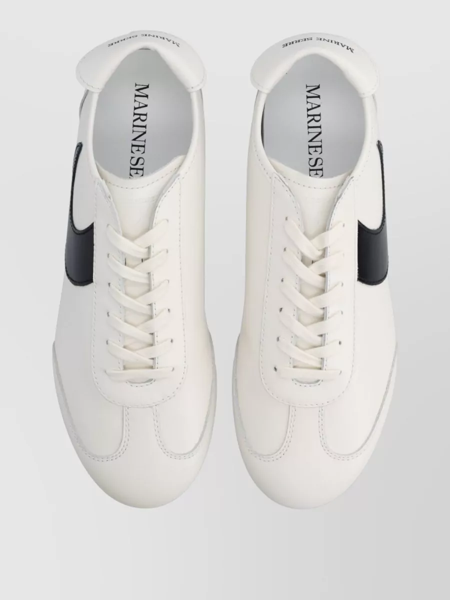 Marine Serre Low Top Sneakers Round Toe Rubber Sole