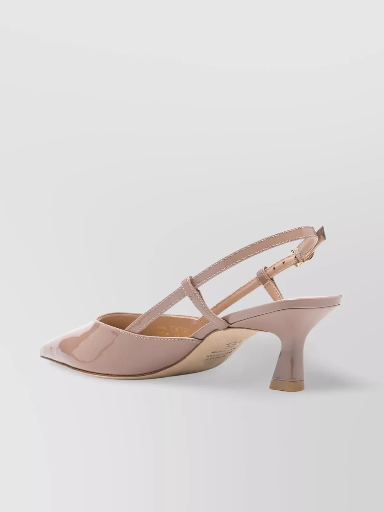 Stuart Weitzman Slingback Kitten Heel Patent Buckle