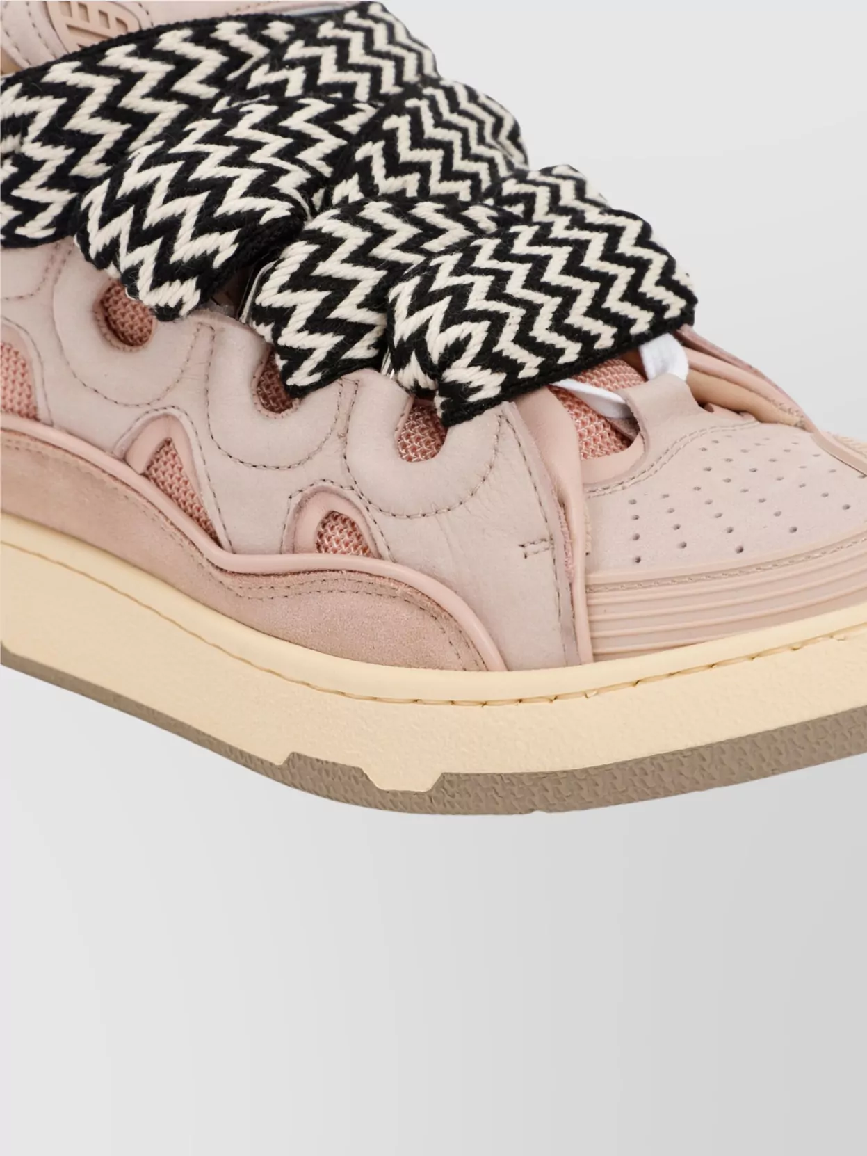 Lanvin Curb Sneakers With Padded Tongue And Rubber Sole In Pink