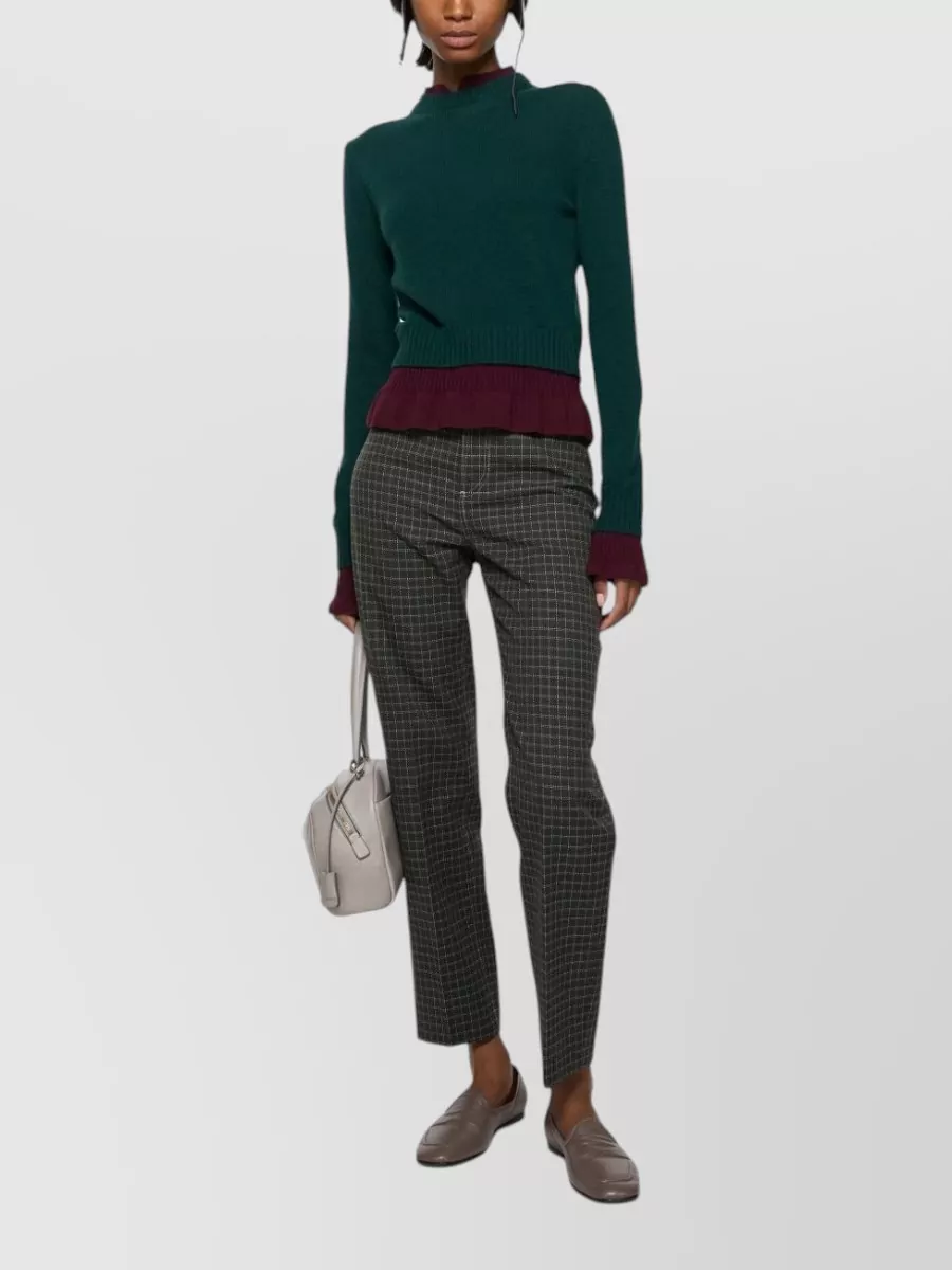 Acne Studios Wool Long-Sleeve V-Neck Sweatshirt
