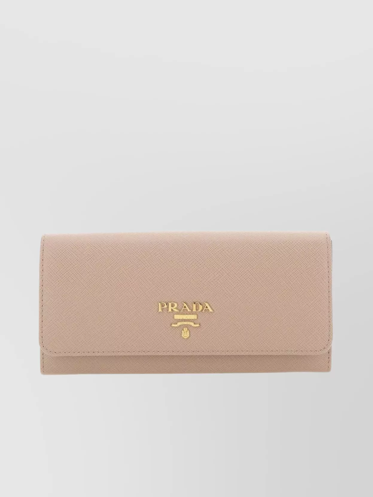 Shop Prada Leather Wallet With Flap And Zip Pocket