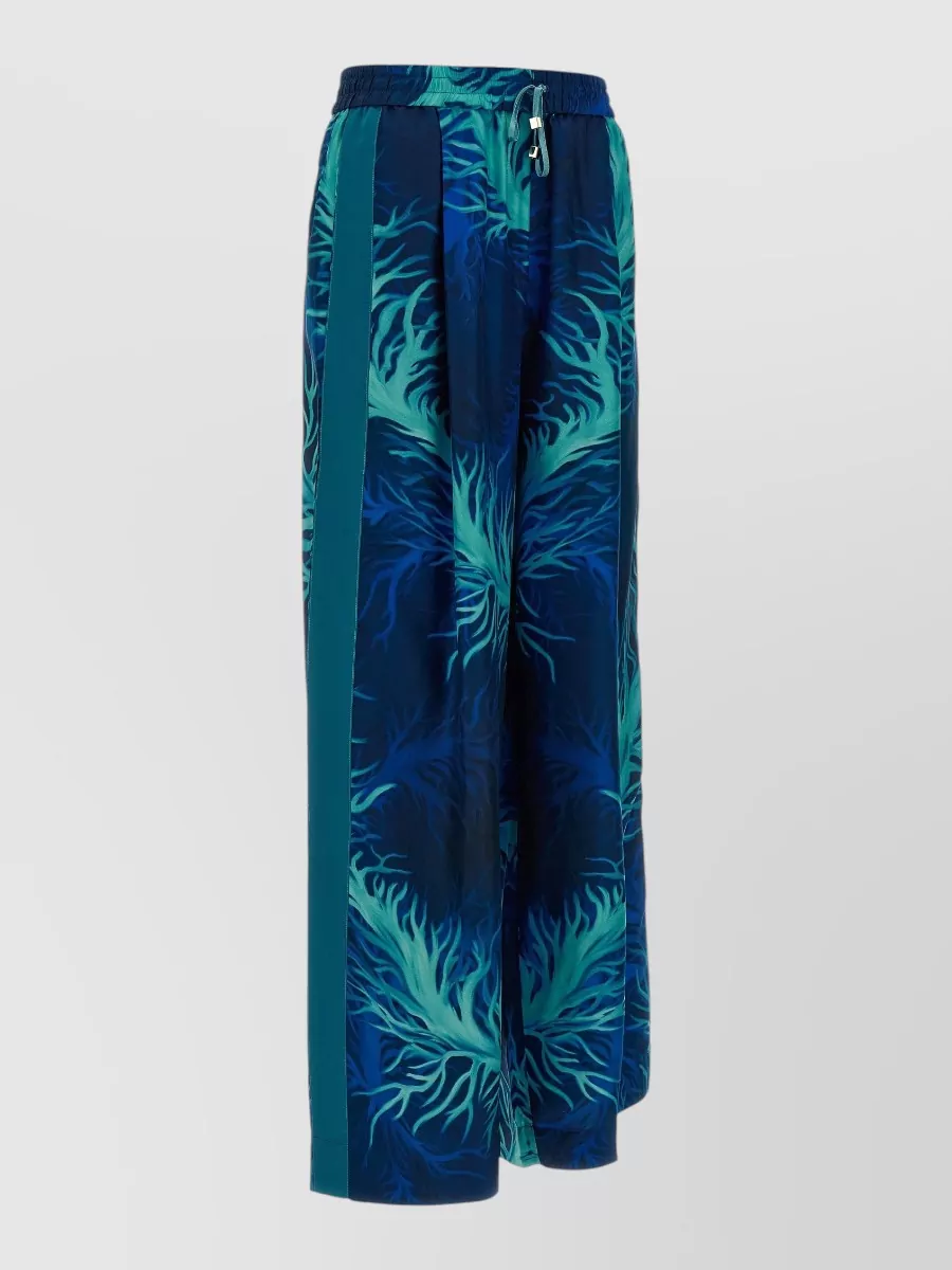 F.r.s For Restless Sleepers silk printed wide-leg trousers