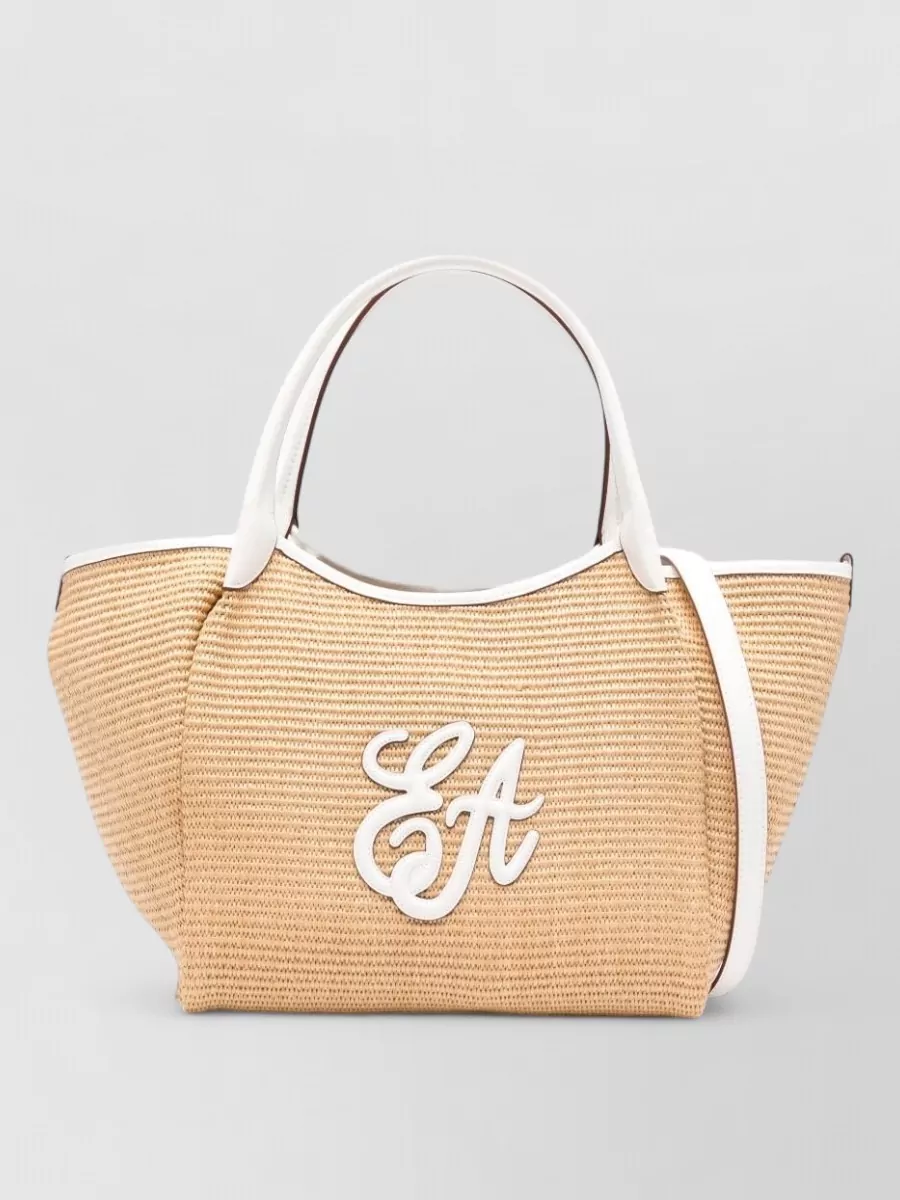 Emporio Armani medium woven tote bag