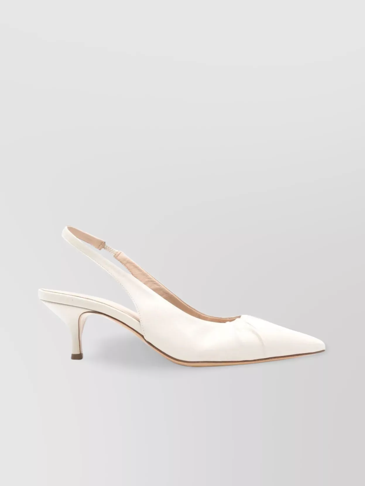 Fabiana Filippi Pointed Toe Kitten Heel Ruched Detail Pumps In Pink