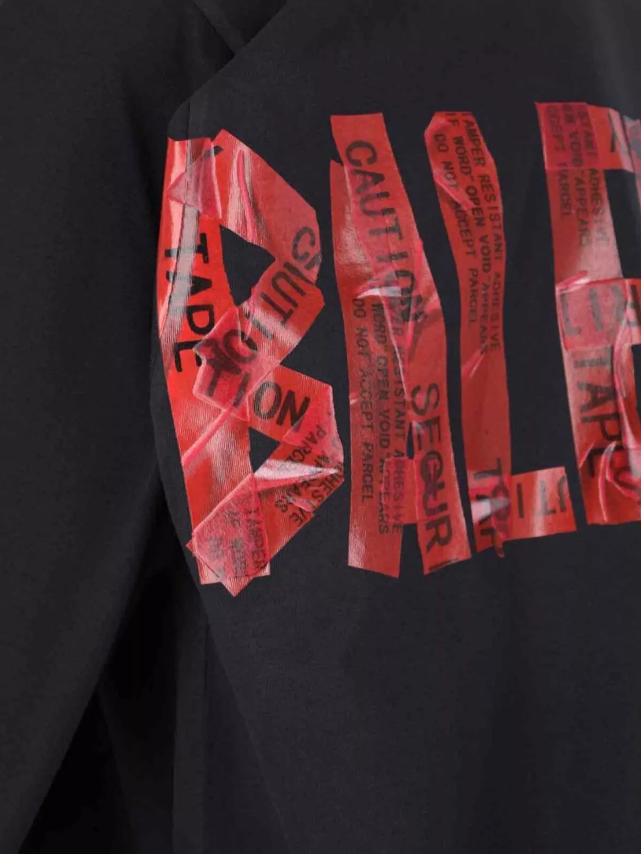 Balenciaga Crew Neck Distressed Graphic Print Long Sleeves