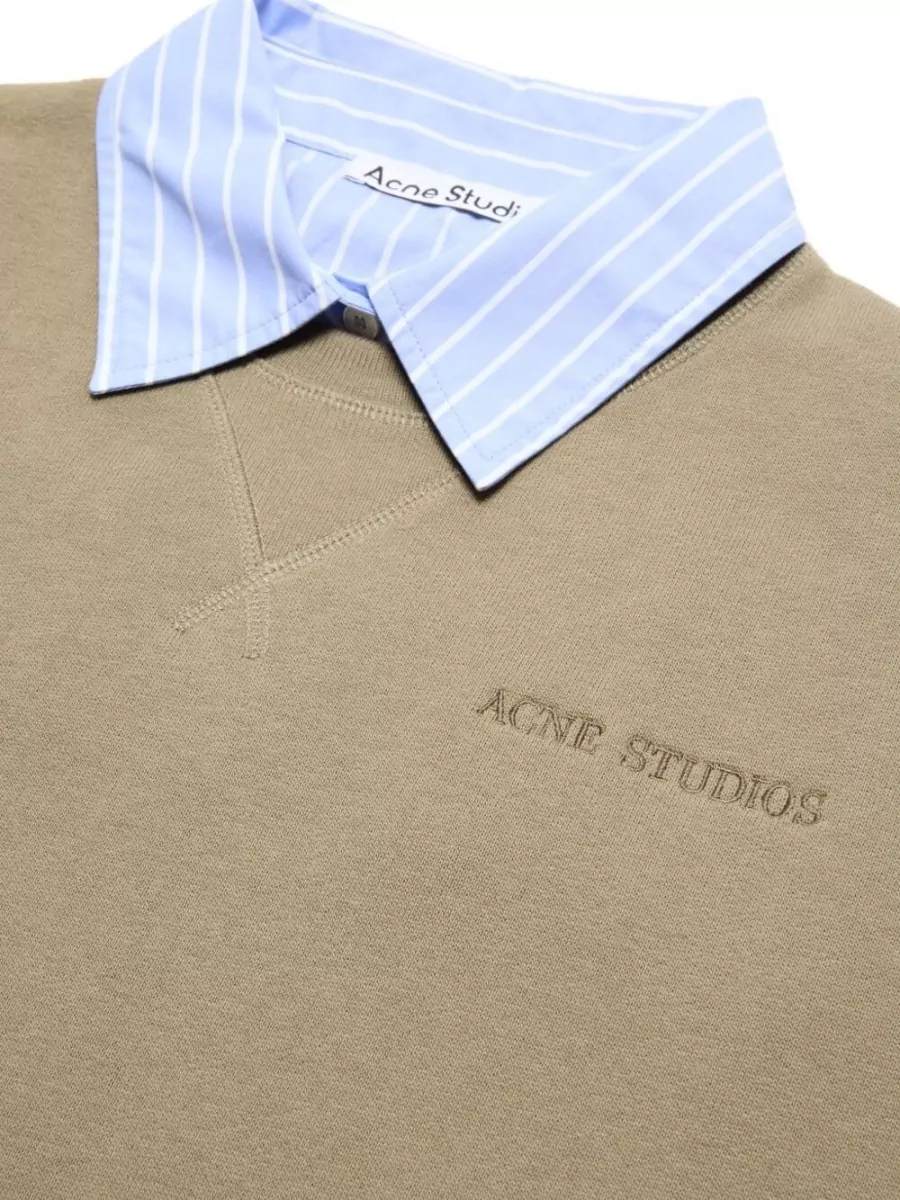 Acne Studios Striped Organic Cotton Polo Shirt