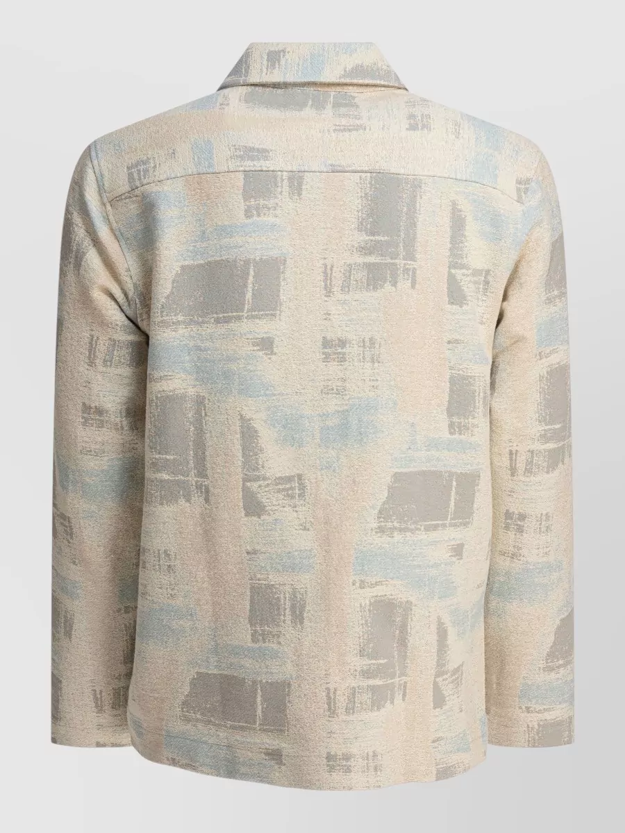Nn07 Collared Jackets Coats Abstract Pattern Pockets In Multi