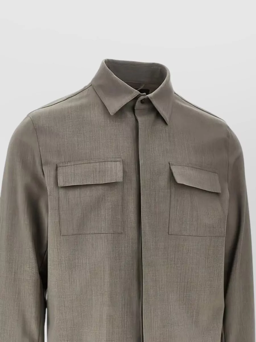 Herno Wool Overshirt Jacket