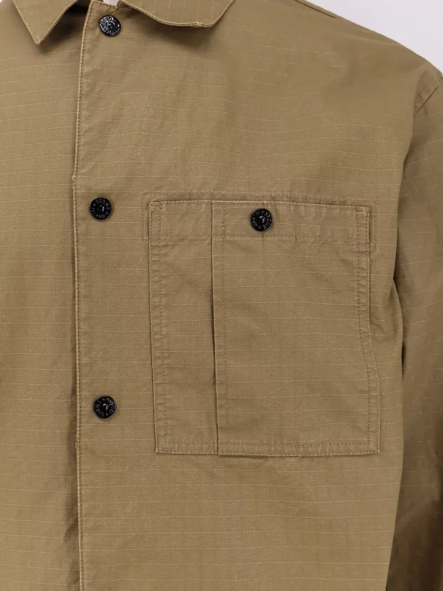 Stone Island Cotton Long-Sleeve Shirt Jacket