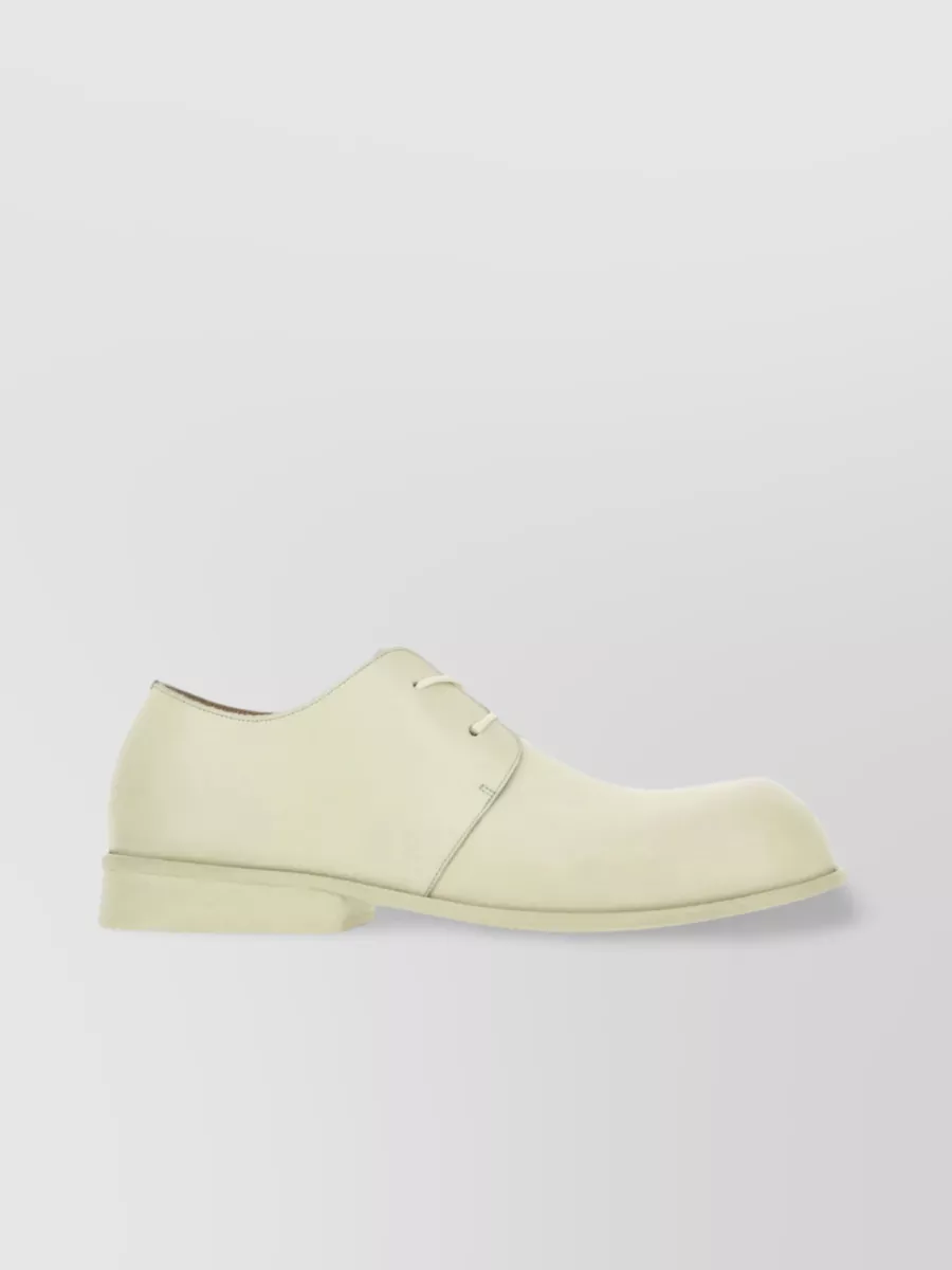 Shop Marsèll Lace-up Shoes With Oversize Round Toe In Cream