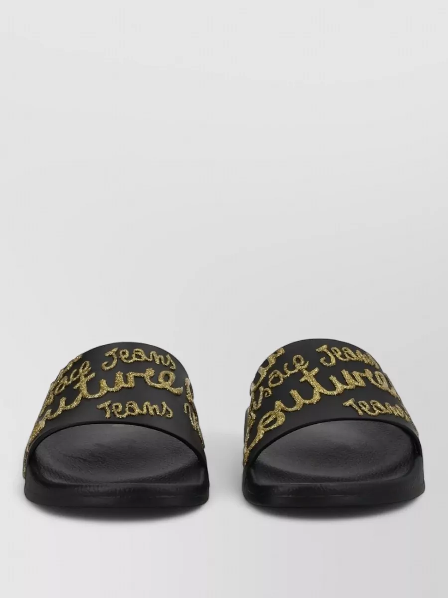 Versace Jeans Couture logo-print slides