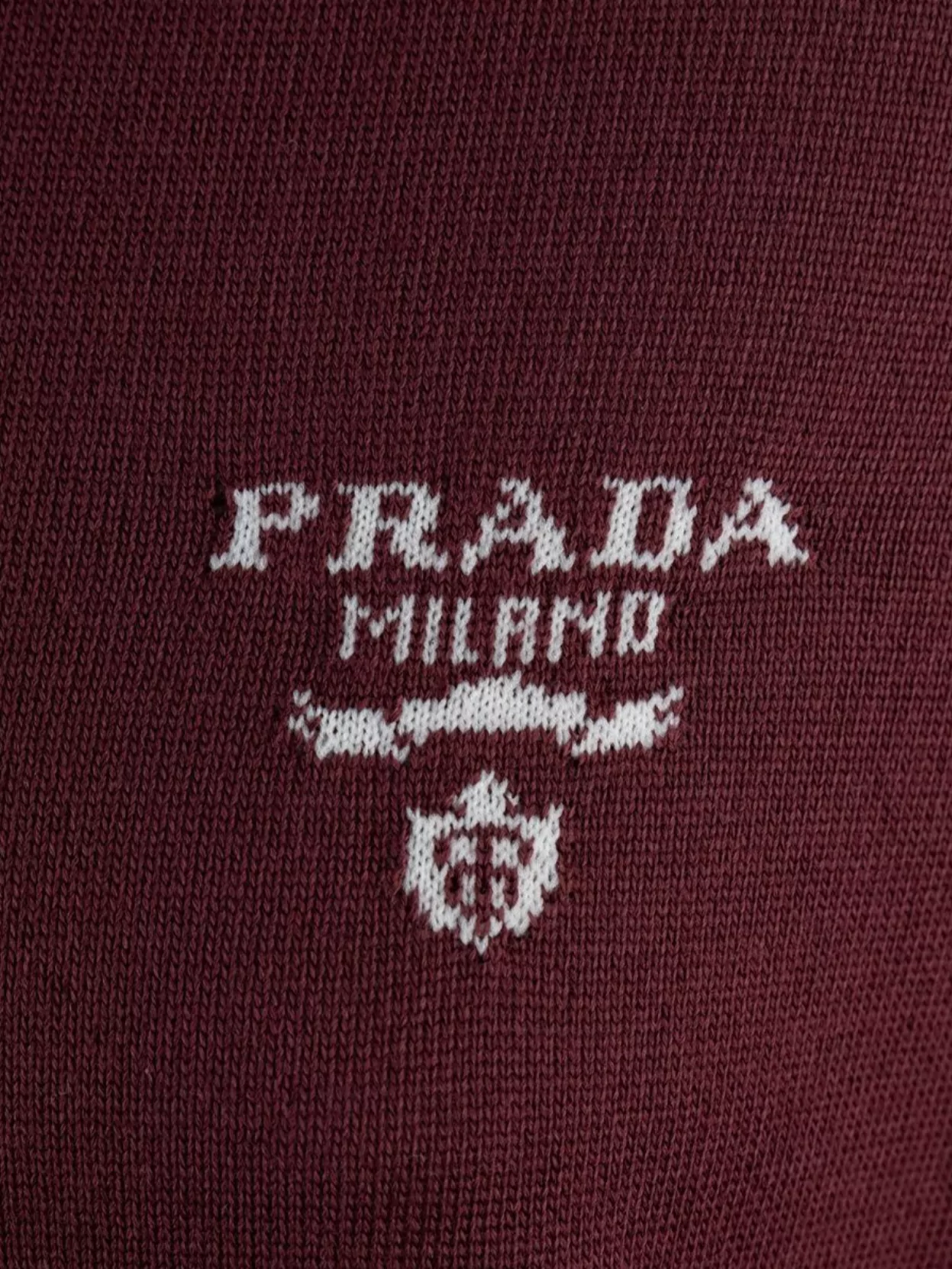 Prada Knitwear With Polo Collar And Ribbed Cuffs