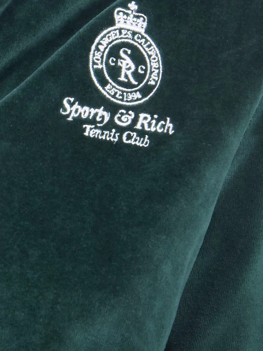 Sporty & Rich Crown Tennis Elio Velour Track Jacket