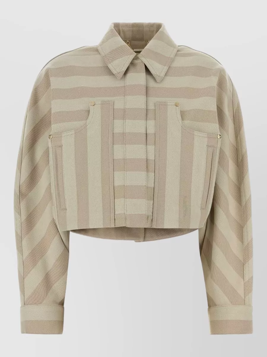 Fendi embroidered single-breasted coat