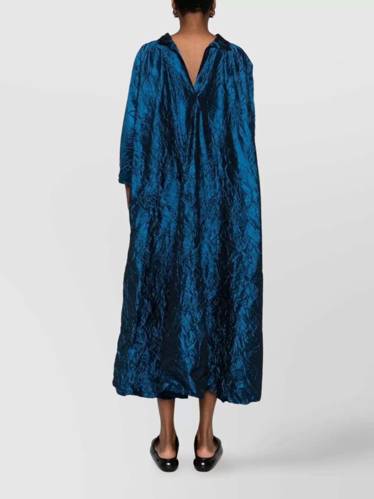 Daniela Gregis Short Silk Dress Featuring Tie Belt