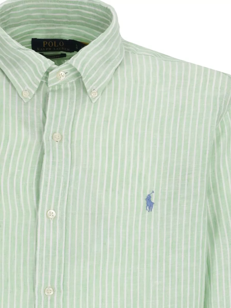 Ralph Lauren Striped Linen Long-Sleeve Shirt