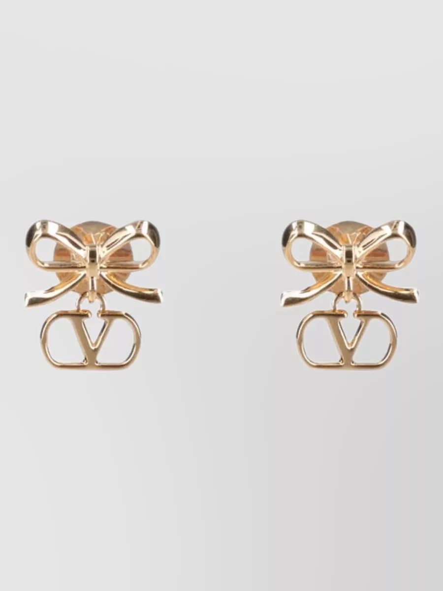 Valentino Garavani Brass Bow Earrings