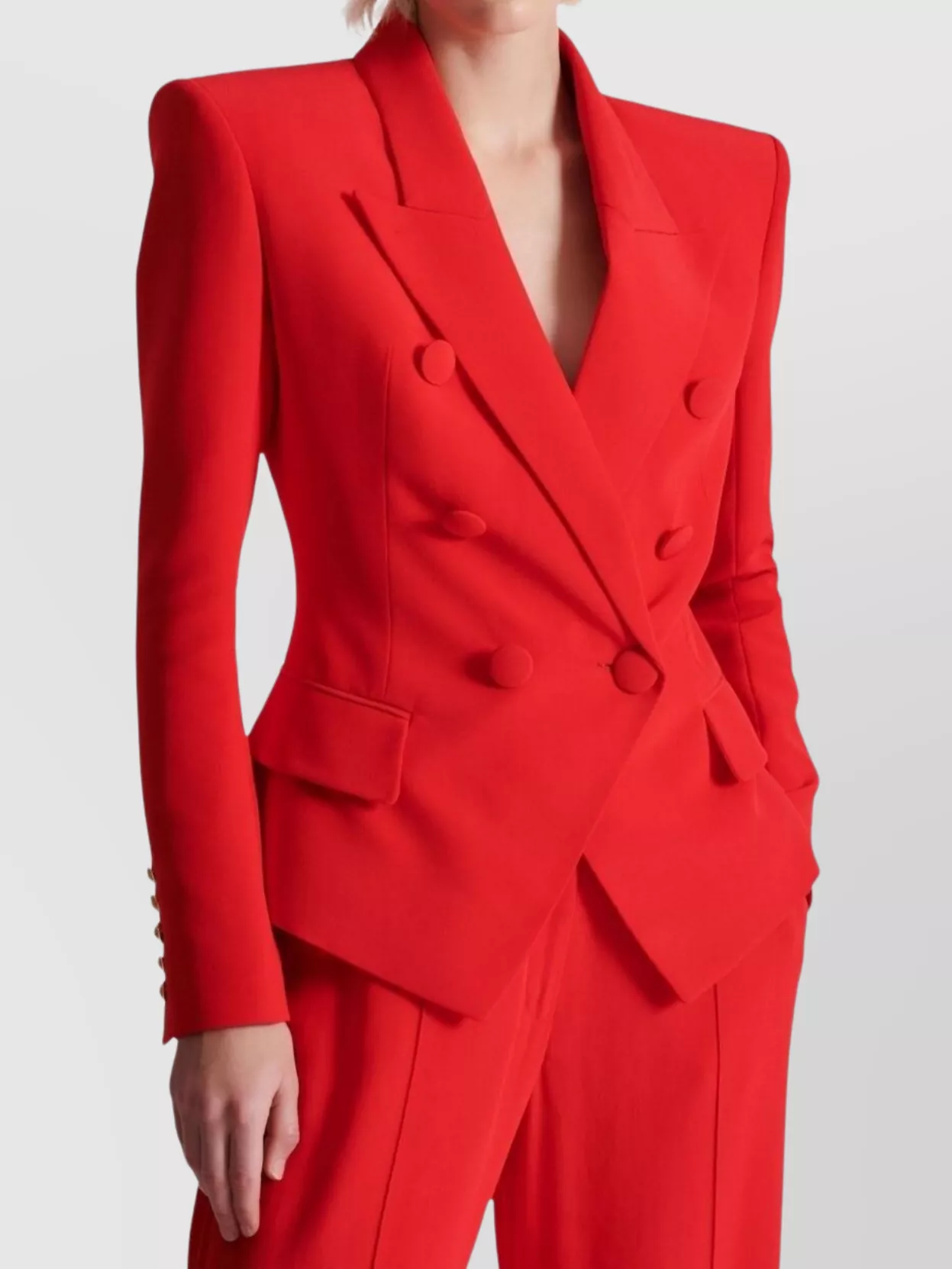 Balmain Lapels Double-Breasted Blazer Peak