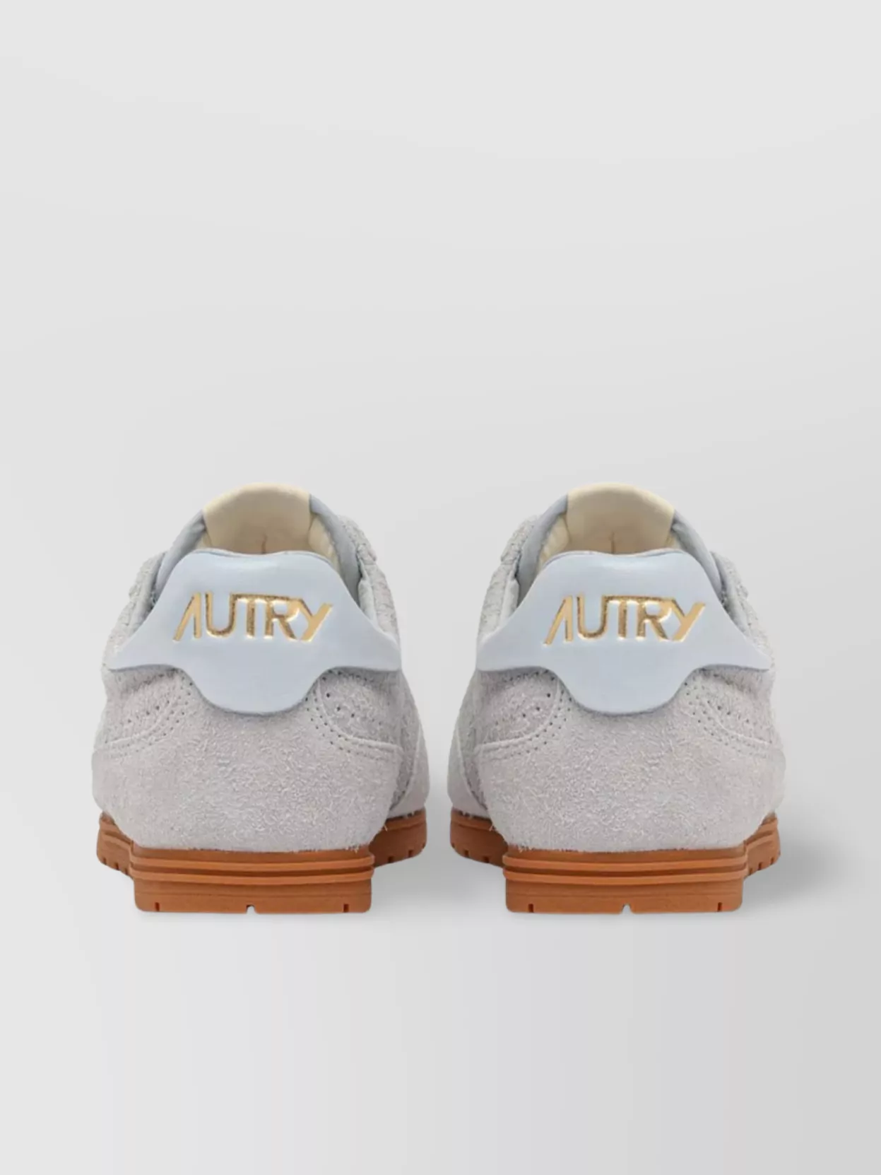 Autry Windspin Low Suede Sneakers With Ultra-flat Sole In Gray