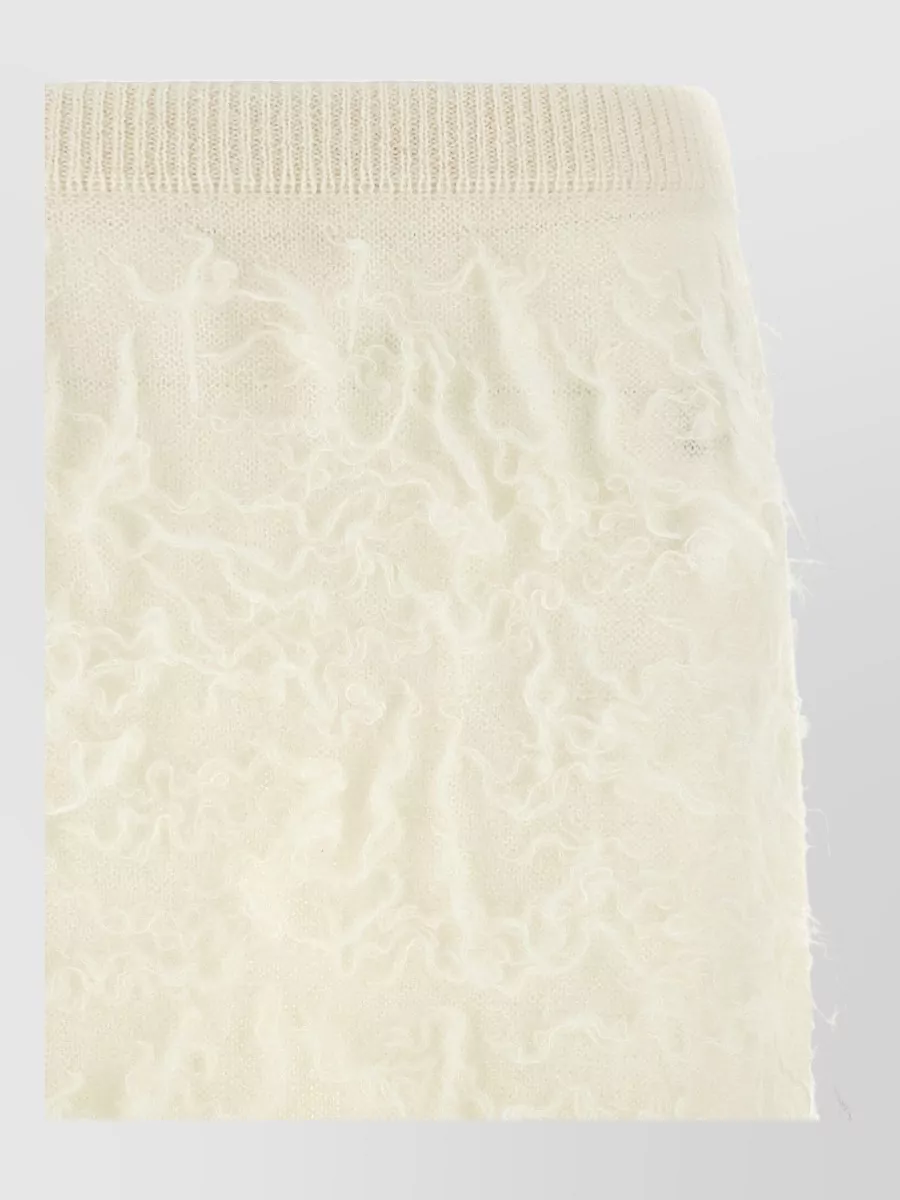 Fabiana Filippi brushed midi fitted skirt