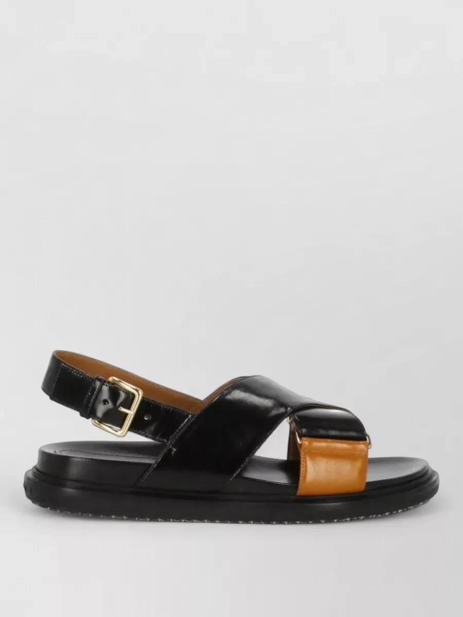 Marni Leather Flat Sandals