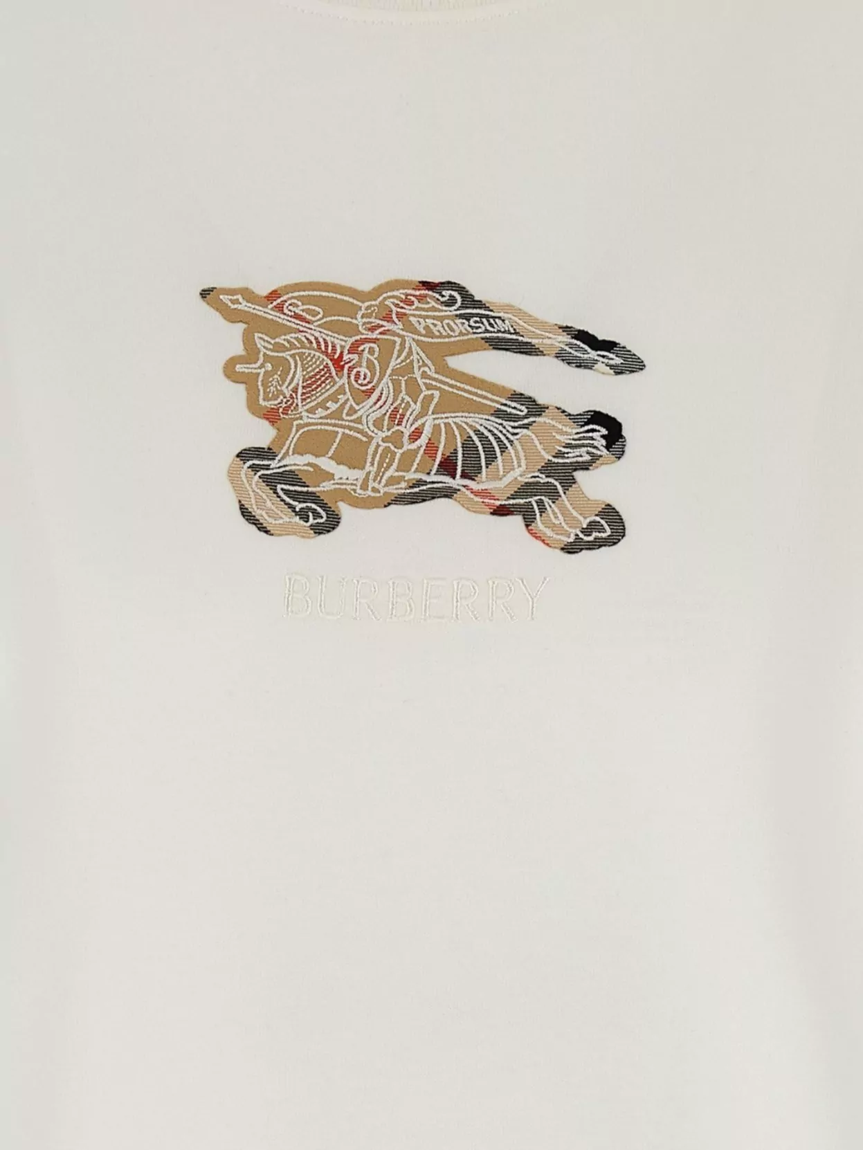 Burberry Graphic Print Crew Neck Short Sleeve T-shirt In White