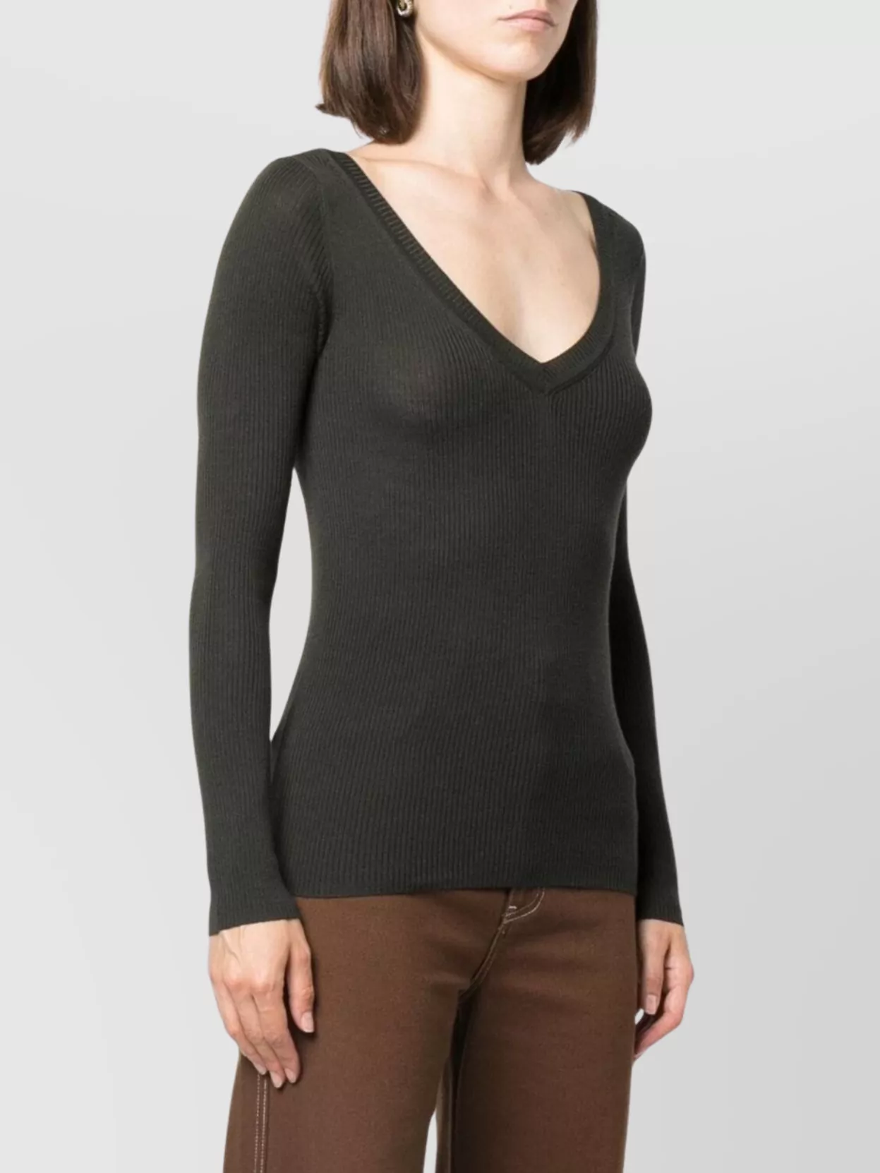 P.a.r.o.s.h V-neck Ribbed Wool Jumper