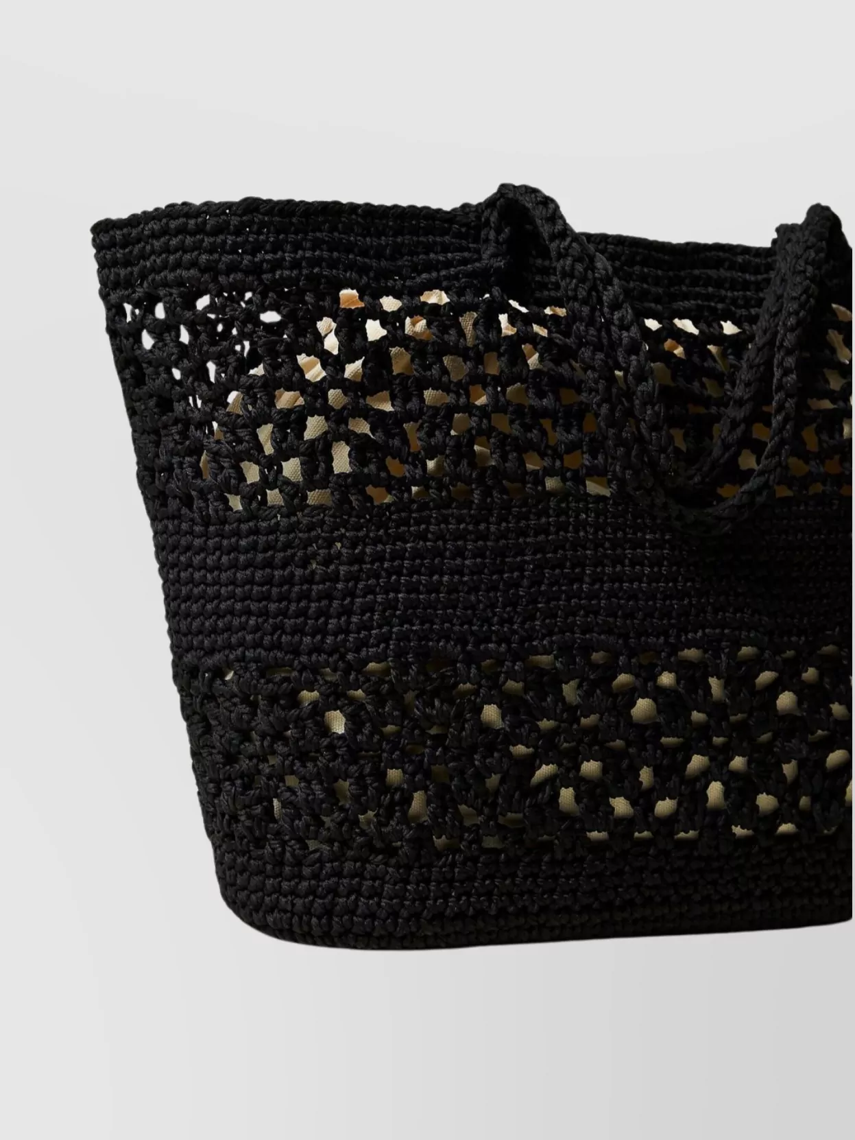 Twin-Set Woven Tote Bag Dual Handles