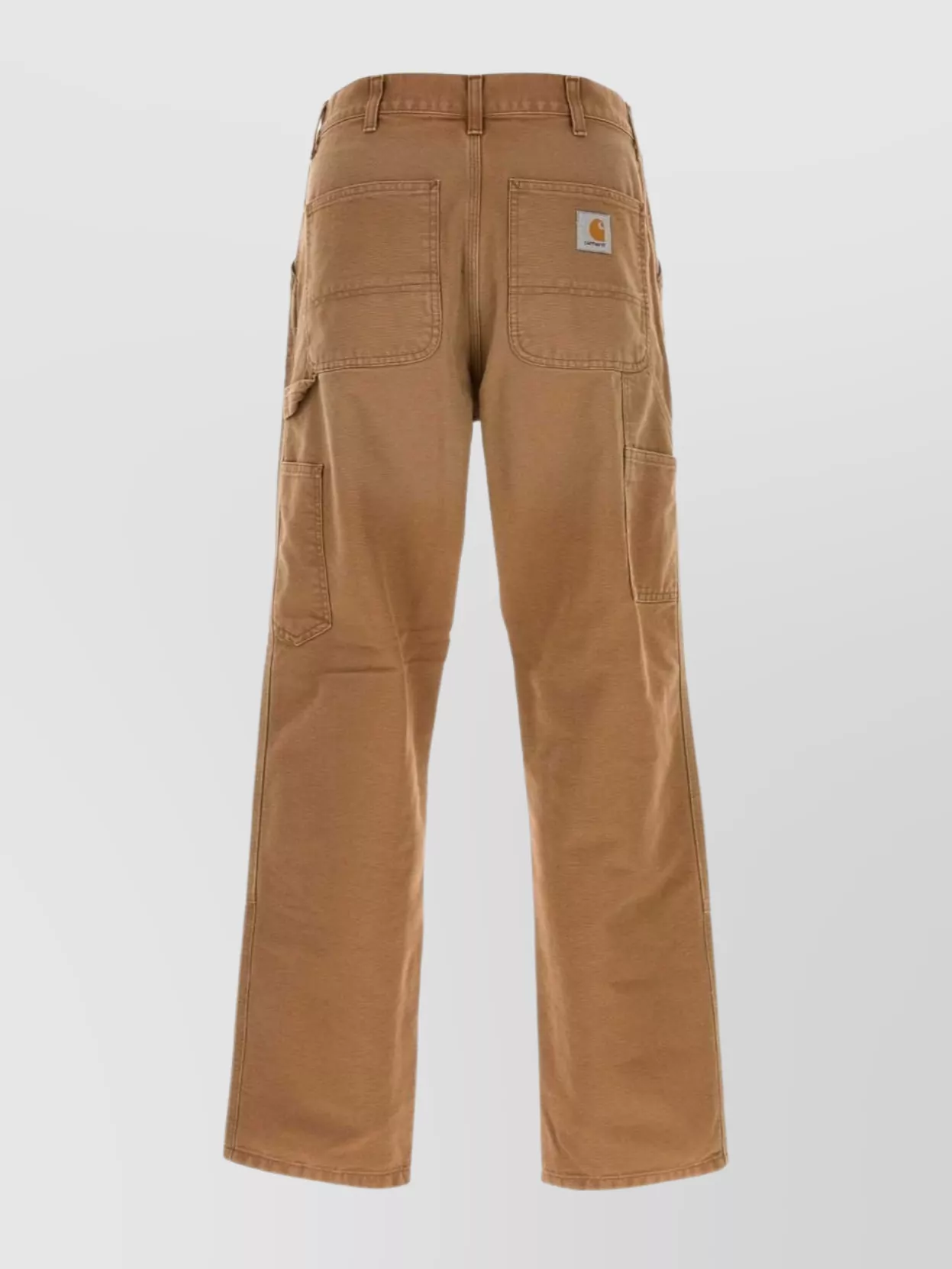 Carhartt Cotton Double Knee Straight Leg Trousers In Brown