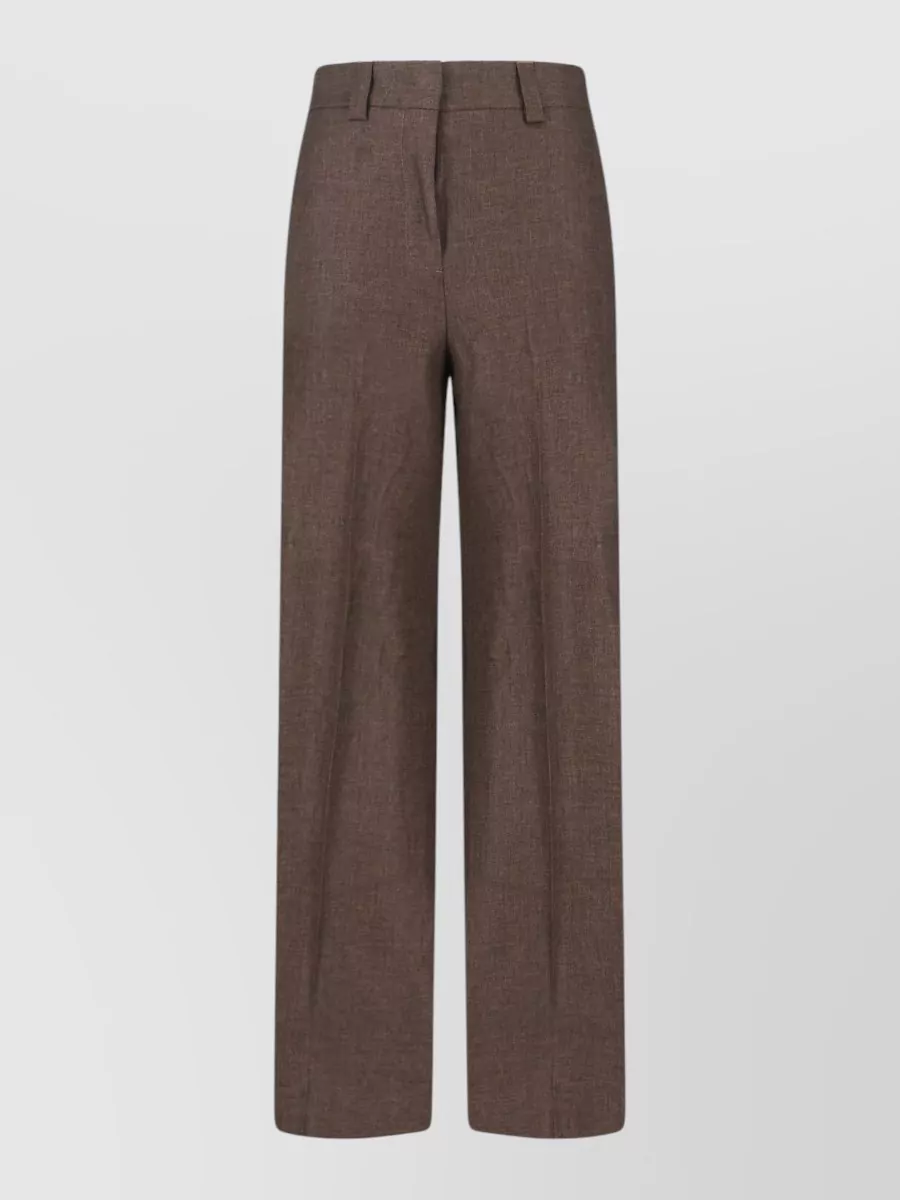 Incotex Linen Straight-Leg Suit Trousers