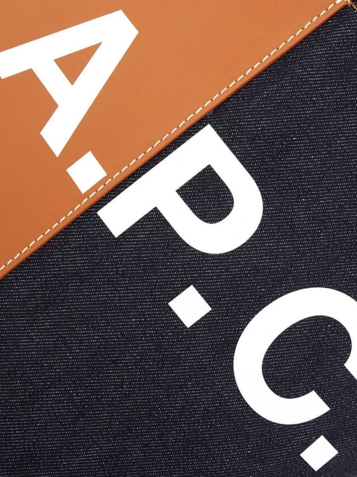 Apc Multicolor Denim And Fabric Axel Shoulder Bag In Orange
