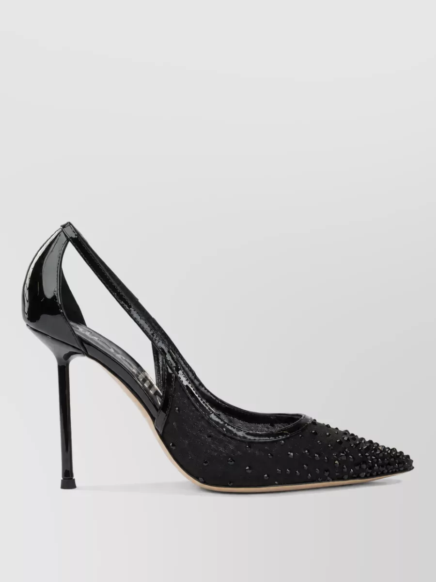 Ninalilou Leather Mesh Pumps
