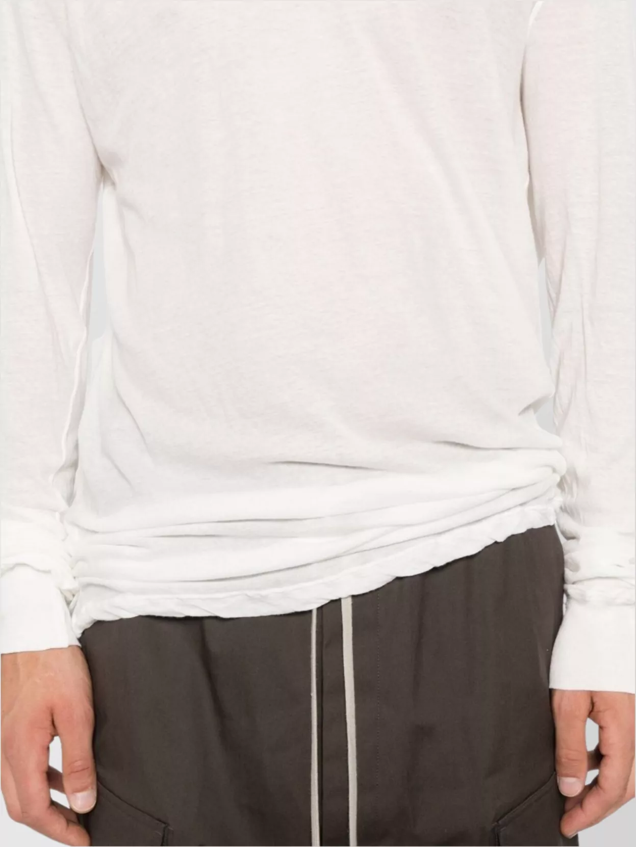 Rick Owens Crew Neck Long Sleeve T-Shirt
