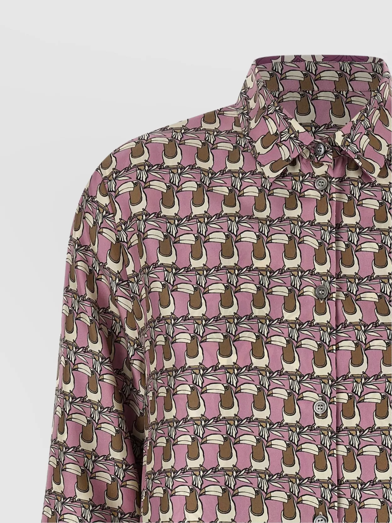 Max Mara 'versatile' Reversible Shirt With Cuffed Sleeves In Brown
