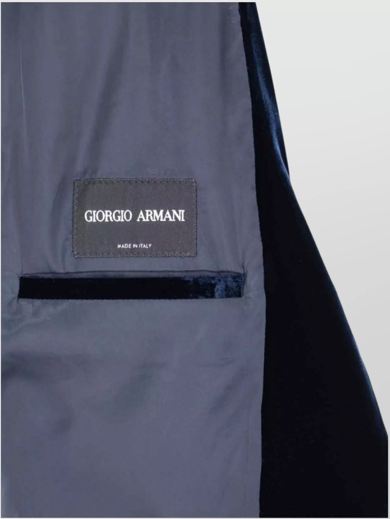 Giorgio Armani Luxe Velvet Blazer Front Pockets
