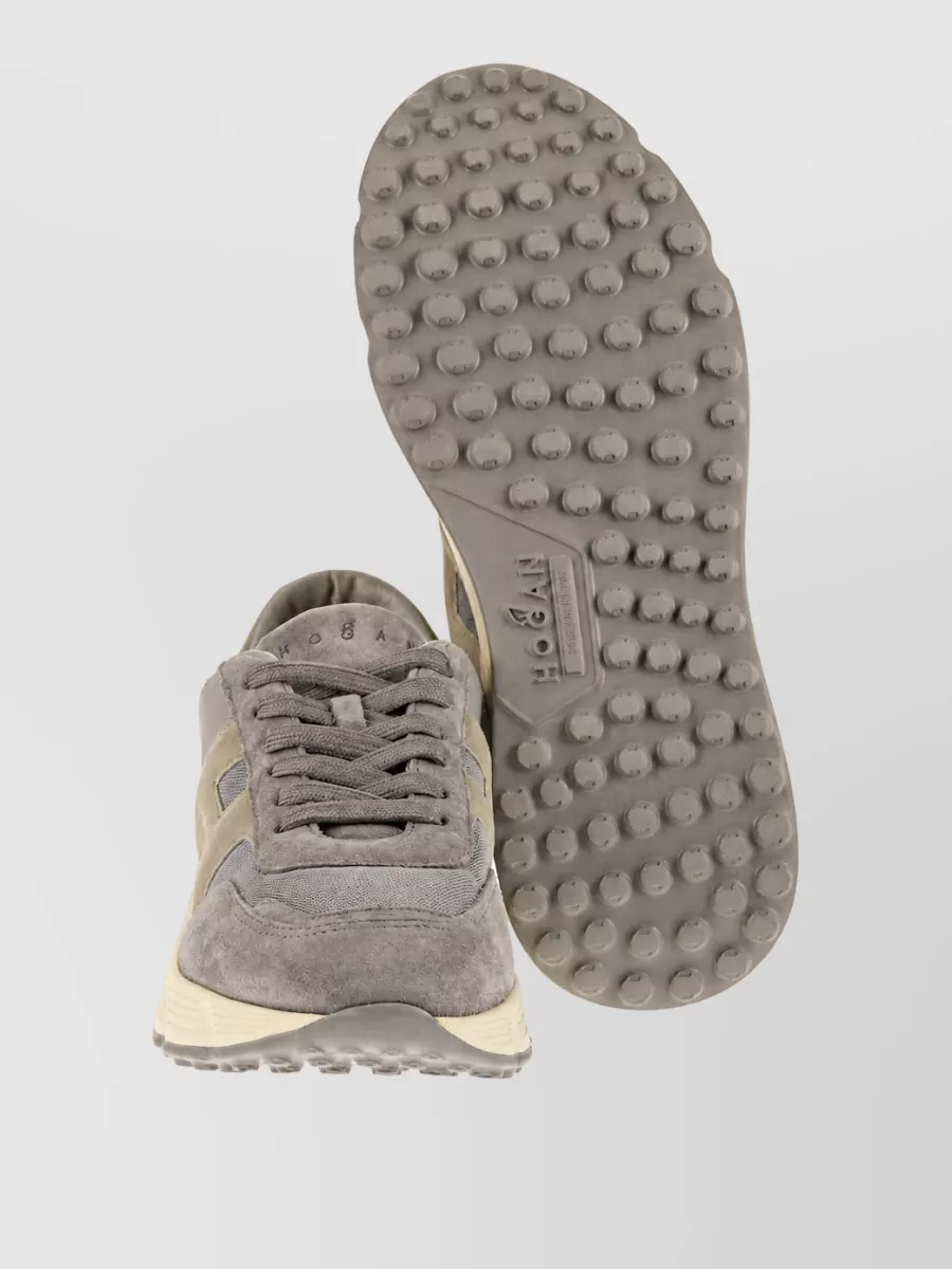Hogan Leather And Fabric Low-Top Sneakers