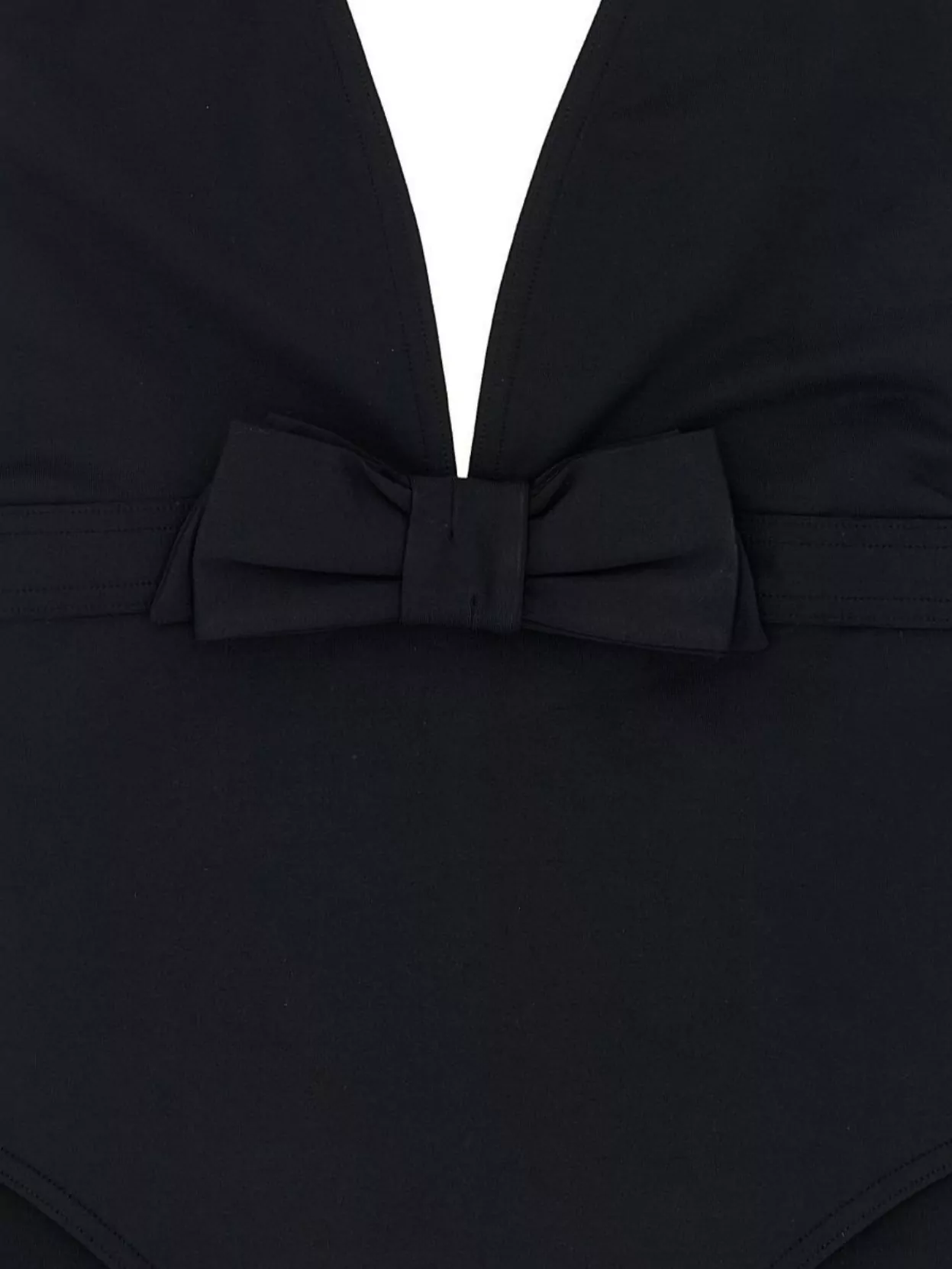 Eres Halter Neck Deep V-Neckline Bow Swimsuit