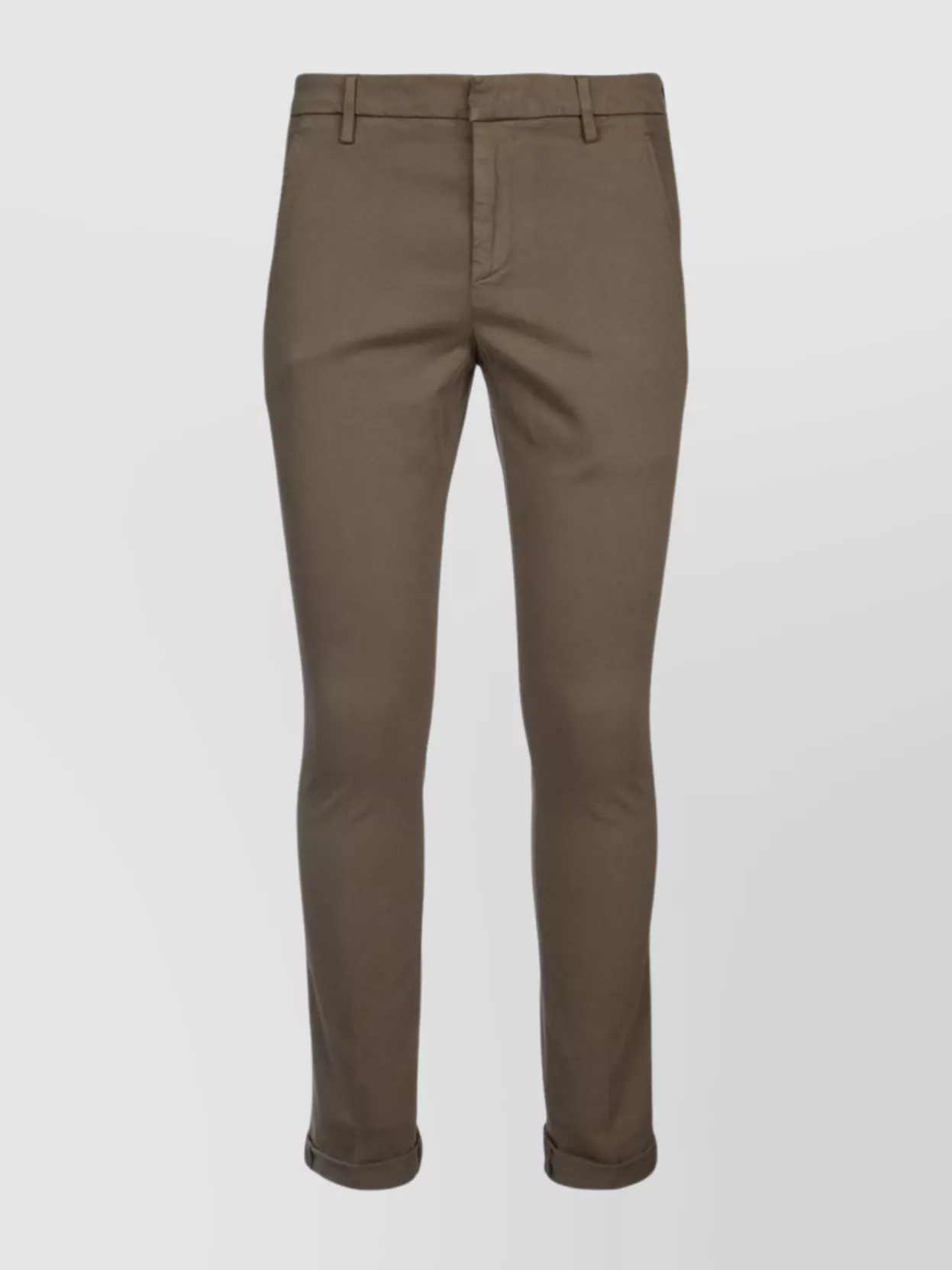Dondup Rolled Cuffs Trousers Featuring Pockets In Brown