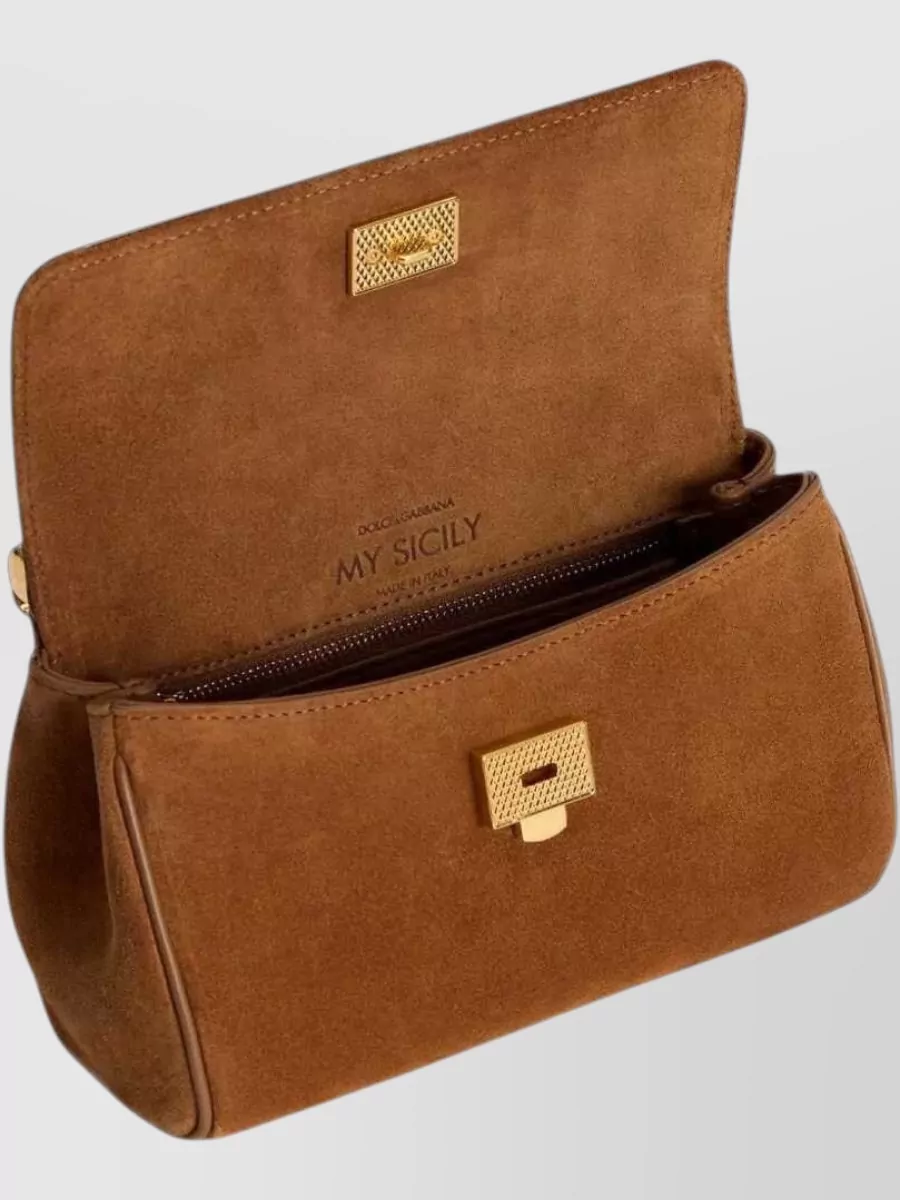 Dolce&Gabbana My Sicily Leather Shoulder Bag