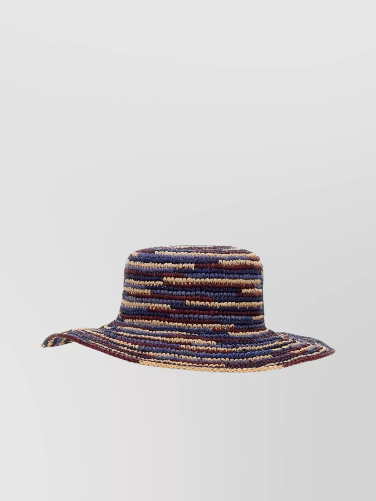 Shop Isabel Marant Crochet Striped Wide Brim Hat Texture