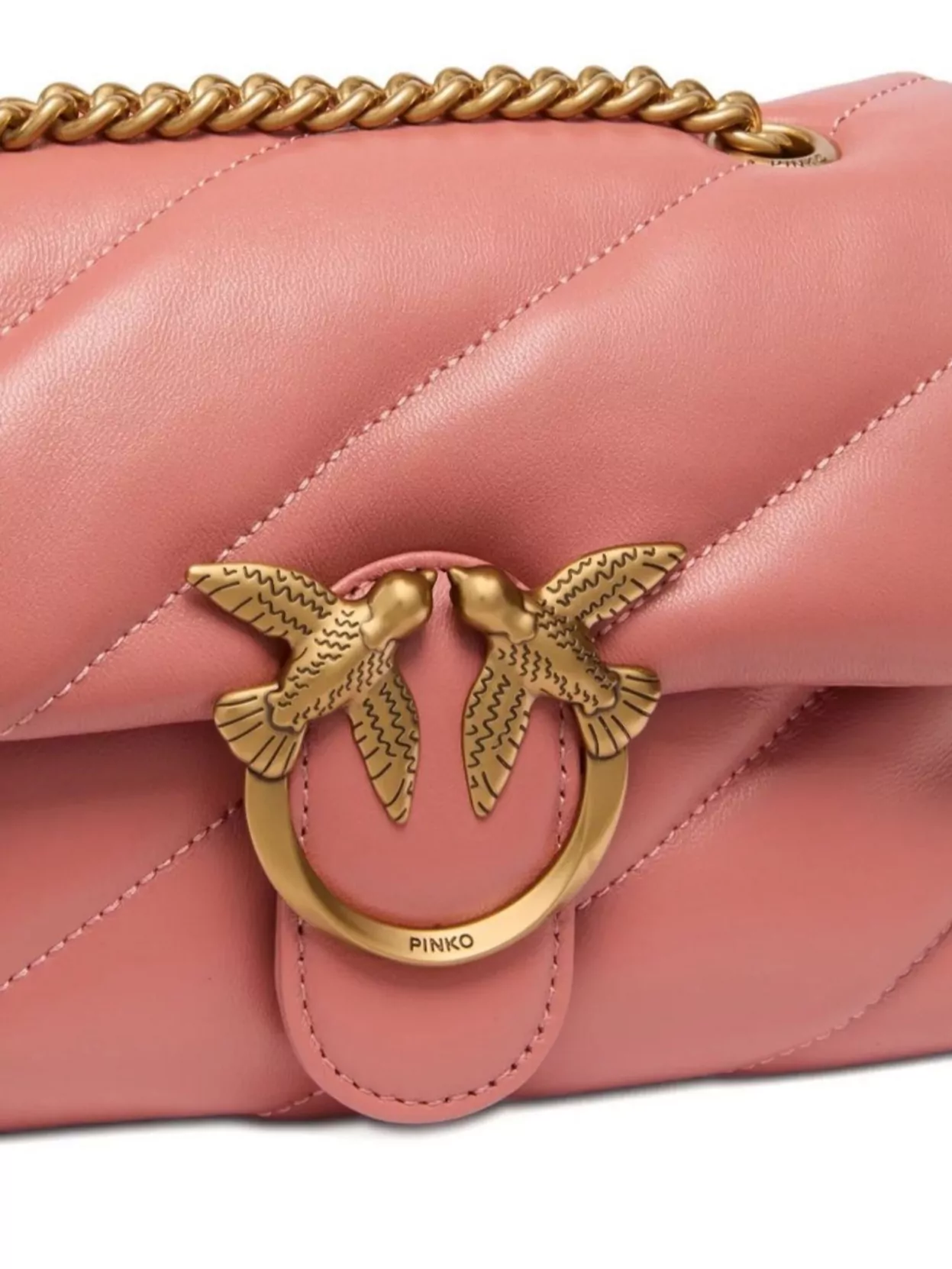 Pinko Quilted Chain Strap Love Puff