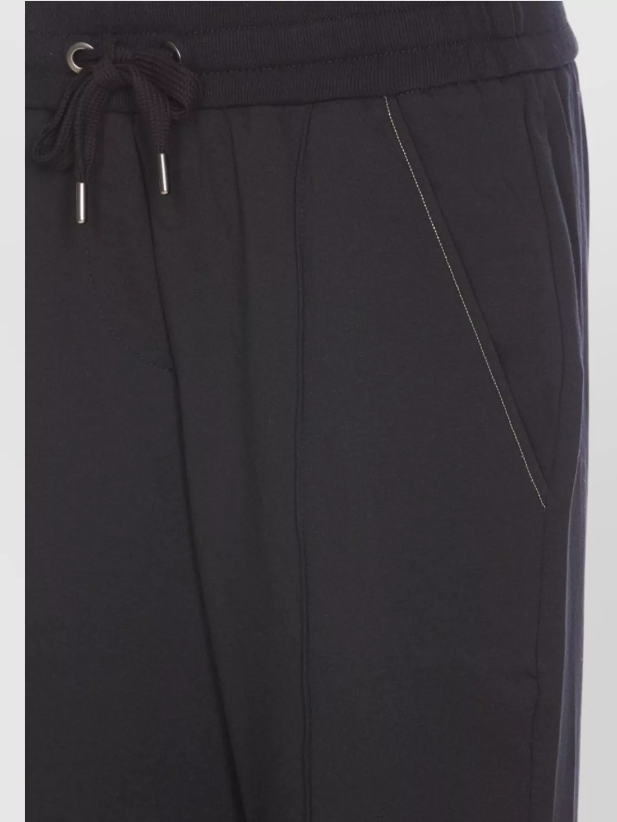 Shop Brunello Cucinelli Drawstring Waist Straight Leg Trousers