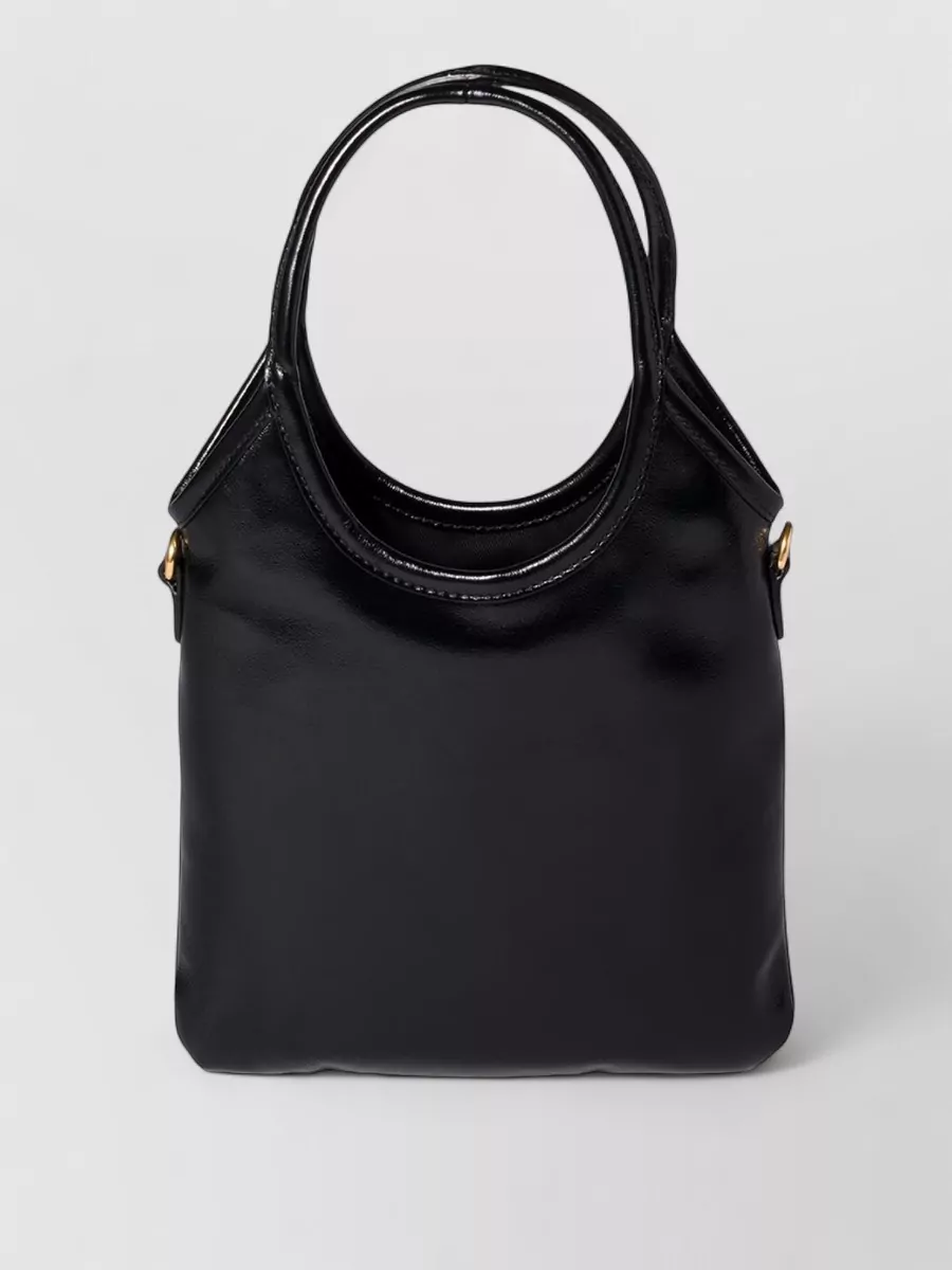 Miu Miu Leather Tote Bag Ivy With Detachable Strap